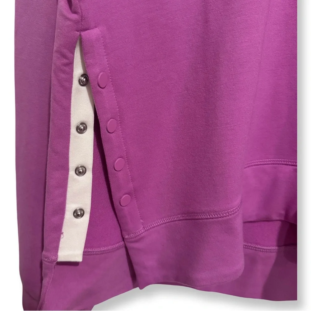 SINCERELY JULES‎ LONG SLEEVES CREW NECK SWEATER SIDE BUTTONS PURPLE SZ MEDIUM